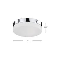 LED Flush Mount by Kuzco Lighting - Lomita Collection, Chrome Finish - FM2011-CH