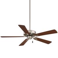 52"Ceiling Fan by Minka Aire - Contractor Plus Collection, Brushed Nickel With Dark Walnut Blades Finish - F556-BN/DW