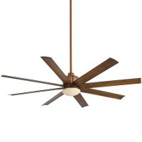 65" Ceiling Fan by Minka Aire - Slipstream Collection, Distressed Koa Finish - F888L-DK