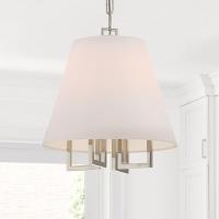 Four Light Mini Chandelier by Crystorama - Westwood Collection, Polished Nickel Finish - 2254-PN