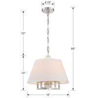Five Light Mini Chandelier by Crystorama - Westwood Collection, Polished Nickel Finish - 2255-PN