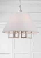 Six Light Chandelier by Crystorama - Westwood Collection, Polished Nickel Finish - 2256-PN