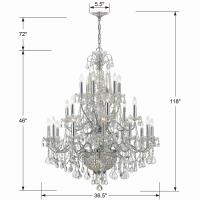 26 Light Chandelier by Crystorama - Imperial Collection, Polished Chrome Finish - 3229-CH-CL-MWP