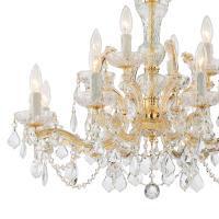 12 Light Chandelier by Crystorama - Maria Theresa Collection, Gold Finish - 4479-GD-CL-I