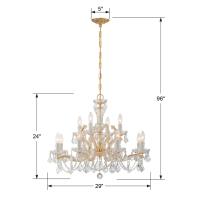 12 Light Chandelier by Crystorama - Maria Theresa Collection, Gold Finish - 4479-GD-CL-I