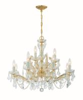 12 Light Chandelier by Crystorama - Maria Theresa Collection, Gold Finish - 4479-GD-CL-I