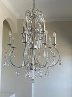 Nine Light Chandelier by Crystorama - Ashton Collection, Olde Silver Finish - 5019-OS-CL-MWP