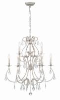 Nine Light Chandelier by Crystorama - Ashton Collection, Olde Silver Finish - 5019-OS-CL-MWP