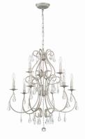 Nine Light Chandelier by Crystorama - Ashton Collection, Olde Silver Finish - 5019-OS-CL-MWP