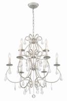 Nine Light Chandelier by Crystorama - Ashton Collection, Olde Silver Finish - 5019-OS-CL-MWP