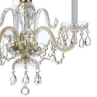 Three Light Mini Chandelier by Crystorama - Traditional Crystal Collection, Polished Brass Finish - 5044-PB-CL-MWP