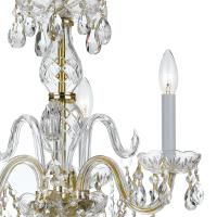 Three Light Mini Chandelier by Crystorama - Traditional Crystal Collection, Polished Brass Finish - 5044-PB-CL-MWP