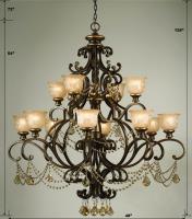 12 Light Chandelier by Crystorama - Norwalk Collection, Bronze Umber Finish - 7512-BU-GT-MWP