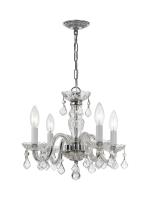 Four Light Mini Chandelier by Crystorama - Traditional Crystal Collection, Polished Chrome Finish - 1064-CH-CL-I