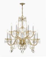 12 Light Chandelier by Crystorama - Traditional Crystal Collection, Polished Brass Finish - 1135-PB-CL-MWP