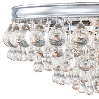 Six Light Flush Mount by Crystorama - Calypso Collection, Polished Chrome Finish - 138-CH