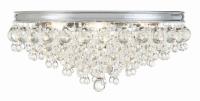 Six Light Flush Mount by Crystorama - Calypso Collection, Polished Chrome Finish - 138-CH