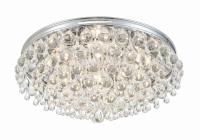 Six Light Flush Mount by Crystorama - Calypso Collection, Polished Chrome Finish - 138-CH