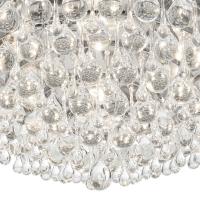 Six Light Flush Mount by Crystorama - Calypso Collection, Polished Chrome Finish - 138-CH