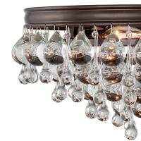 Six Light Flush Mount by Crystorama - Calypso Collection, Vibrant Bronze Finish - 138-VZ