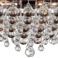 Six Light Flush Mount by Crystorama - Calypso Collection, Vibrant Bronze Finish - 138-VZ