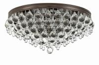 Six Light Flush Mount by Crystorama - Calypso Collection, Vibrant Bronze Finish - 138-VZ