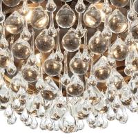 Six Light Flush Mount by Crystorama - Calypso Collection, Vibrant Bronze Finish - 138-VZ