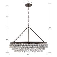 Six Light Chandelier by Crystorama - Calypso Collection, Vibrant Bronze Finish - 275-VZ
