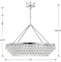 Eight Light Chandelier by Crystorama - Calypso Collection, Polished Chrome Finish - 278-CH