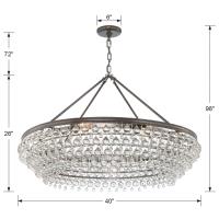 Eight Light Chandelier by Crystorama - Calypso Collection, Vibrant Bronze Finish - 278-VZ
