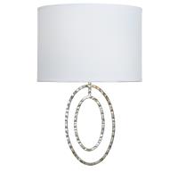 Two Light Wall Sconce by Crystorama - Layla Collection, Antique Silver Finish - 341-SA