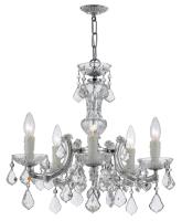 Five Light Mini Chandelier by Crystorama - Maria Theresa Collection, Polished Chrome Finish - 4376-CH-CL-MWP