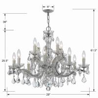12 Light Chandelier by Crystorama - Maria Theresa Collection, Polished Chrome Finish - 4379-CH-CL-MWP