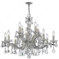 12 Light Chandelier by Crystorama - Maria Theresa Collection, Polished Chrome Finish - 4379-CH-CL-MWP