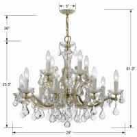 12 Light Chandelier by Crystorama - Maria Theresa Collection, Gold Finish - 4379-GD-CL-MWP