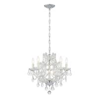 Six Light Mini Chandelier by Crystorama - Maria Theresa Collection, Polished Chrome Finish - 4405-CH-CL-I