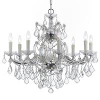Nine Light Chandelier by Crystorama - Maria Theresa Collection, Polished Chrome Finish - 4408-CH-CL-MWP