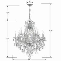 13 Light Chandelier by Crystorama - Maria Theresa Collection, Polished Chrome Finish - 4413-CH-CL-MWP