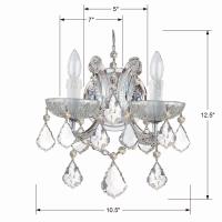 Two Light Wall Sconce by Crystorama - Maria Theresa Collection, Polished Chrome Finish - 4472-CH-CL-I
