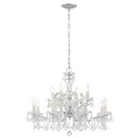 12 Light Chandelier by Crystorama - Maria Theresa Collection, Polished Chrome Finish - 4479-CH-CL-I