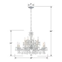 12 Light Chandelier by Crystorama - Maria Theresa Collection, Polished Chrome Finish - 4479-CH-CL-I