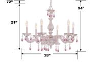 Six Light Chandelier by Crystorama - Paris Market Collection, Antique White Finish - 5036-AW-RO-MWP
