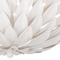 Four Light Semi Flush Mount by Crystorama - Broche Collection, Matte White Finish - 505-MT
