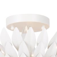 Four Light Semi Flush Mount by Crystorama - Broche Collection, Matte White Finish - 505-MT