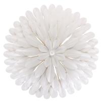 Four Light Semi Flush Mount by Crystorama - Broche Collection, Matte White Finish - 505-MT
