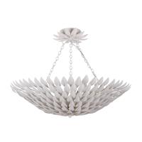 Six Light Chandelier by Crystorama - Broche Collection, Matte White Finish - 517-MT
