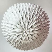 Six Light Chandelier by Crystorama - Broche Collection, Matte White Finish - 517-MT