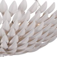 Six Light Chandelier by Crystorama - Broche Collection, Matte White Finish - 517-MT