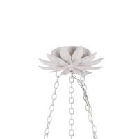 Six Light Chandelier by Crystorama - Broche Collection, Matte White Finish - 517-MT