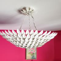 Six Light Chandelier by Crystorama - Broche Collection, Matte White Finish - 517-MT